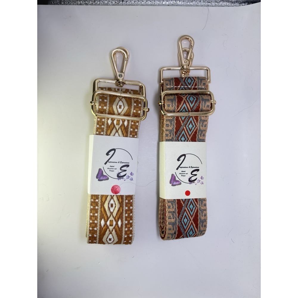 Orange/Brown Pair Adjustable Replacement Purse Cr… - image 1